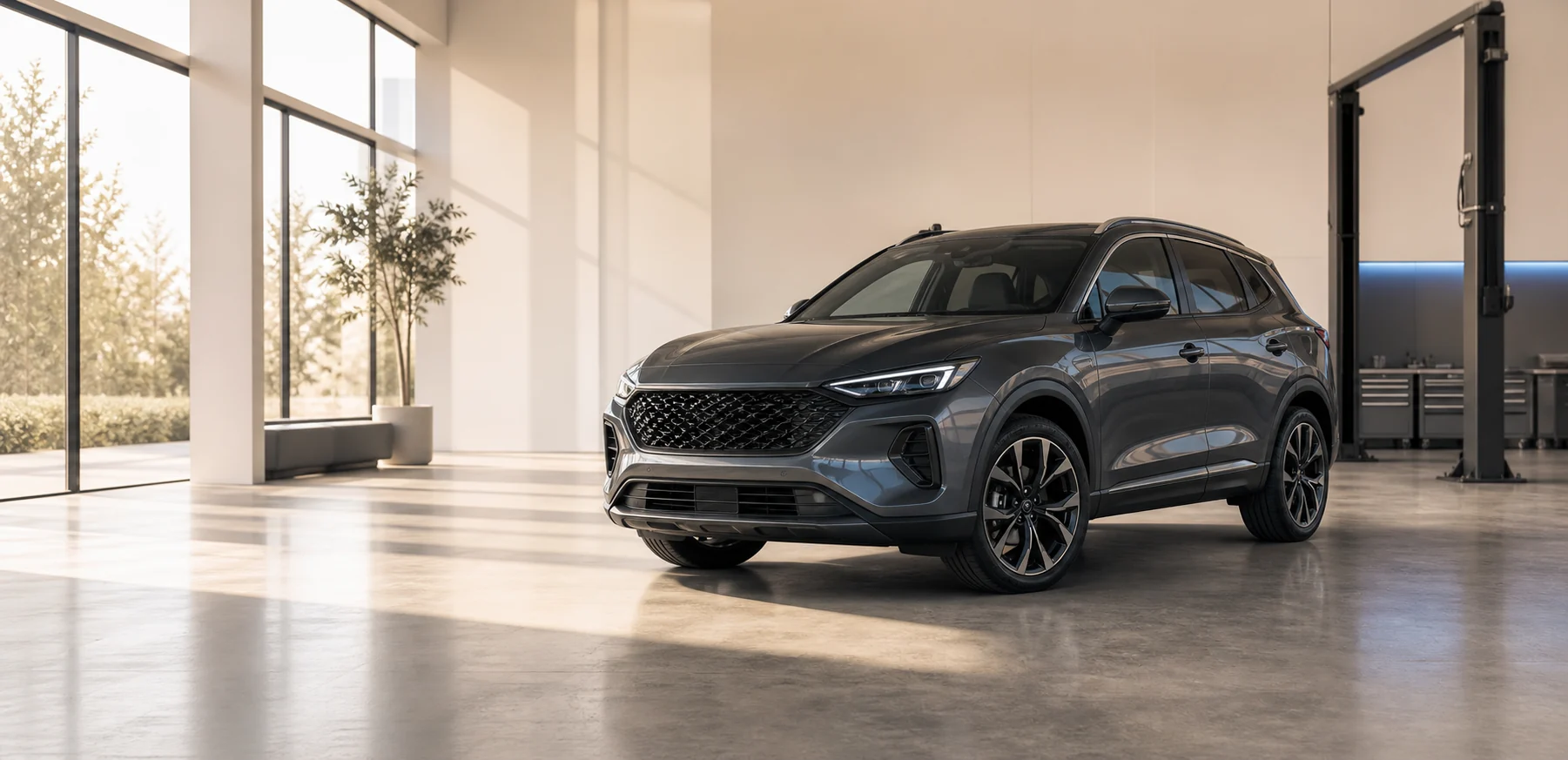 Northline Motors website hero with a graphite crossover